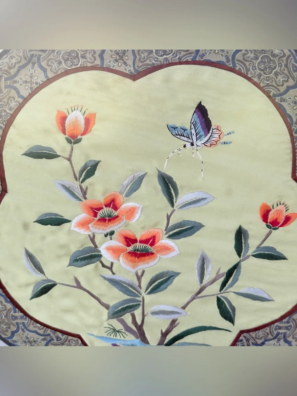 Antique Chinese Hand Embroidered Forbidden Stitch 100% Silk Art Framed Decor